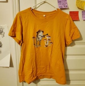 SHEIN frog and mushroom print graphic tee